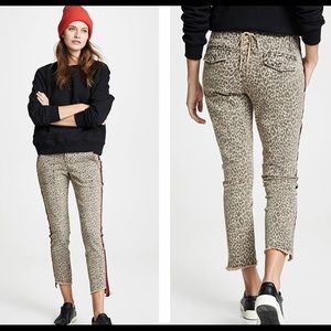Pam & Gela Leopard Stripe Jeans, 26